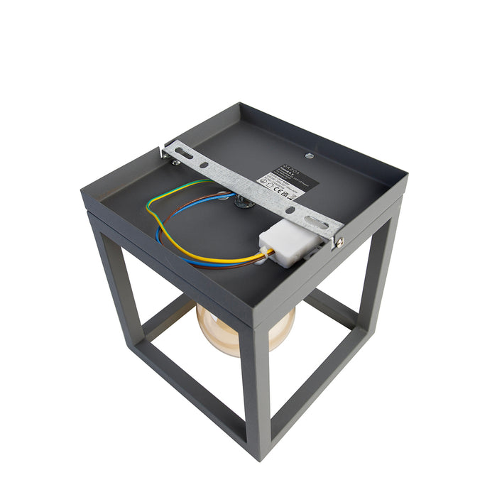 QAZQA Industriële smart plafondlamp donkergrijs incl. Wifi G95 - Cage