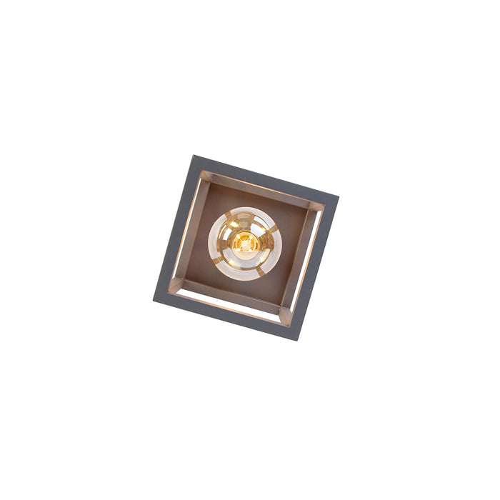 QAZQA Industriële smart plafondlamp donkergrijs incl. Wifi G95 - Cage