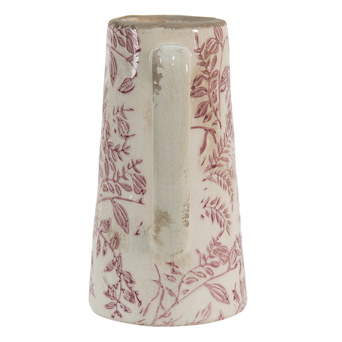 Clayre & Eef Decoratieve Schenkkan 2200 ml Roze Beige Keramiek