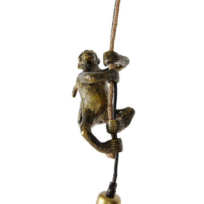 QAZQA Vintage hanglamp goud - Animal Monkey