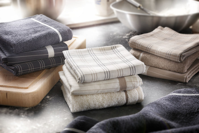 Twentse Damast 3PACK Keukentextiel Mix&Match - Taupe