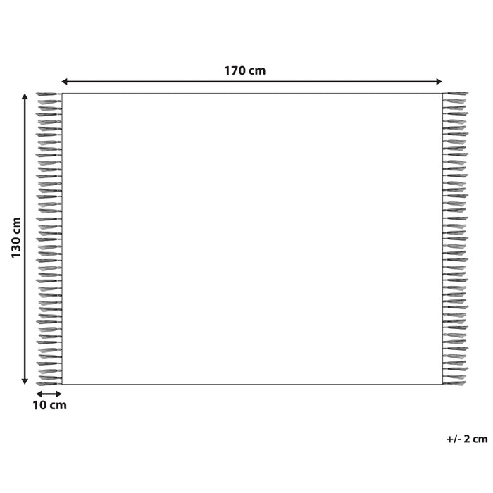Beliani - RESHA - Plaid - Lichtrood - 130 x 170 cm - Polyester