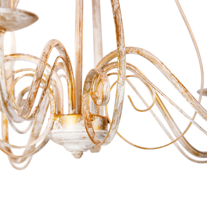 QAZQA Smart kroonluchter wit 5-lichts incl. Wifi B35 - Giuseppe