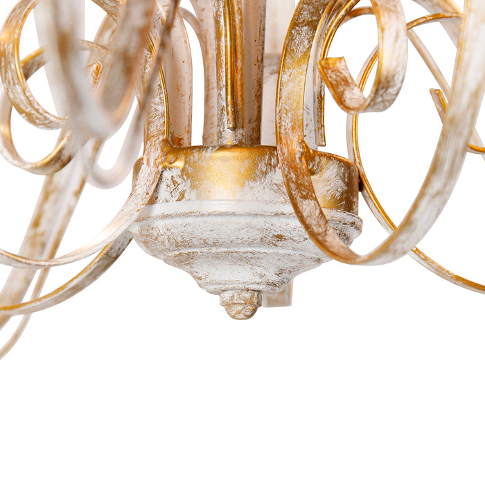 QAZQA Smart kroonluchter wit 5-lichts incl. Wifi B35 - Giuseppe