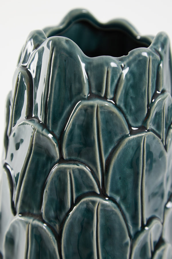 Light&living Vaas Ø18,5x73 cm TOINE keramiek donker petrol