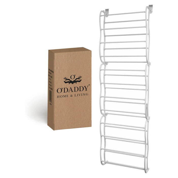 O'DADDY® Hangend schoenenrek - Opdek en stompe deur - 20x51x182cm wit
