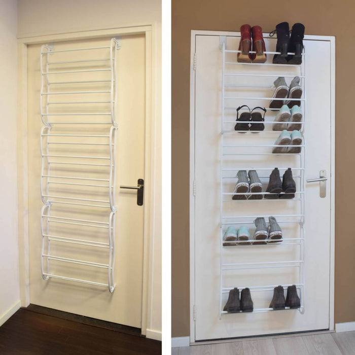 O'DADDY® Hangend schoenenrek - Opdek en stompe deur - 20x51x182cm wit