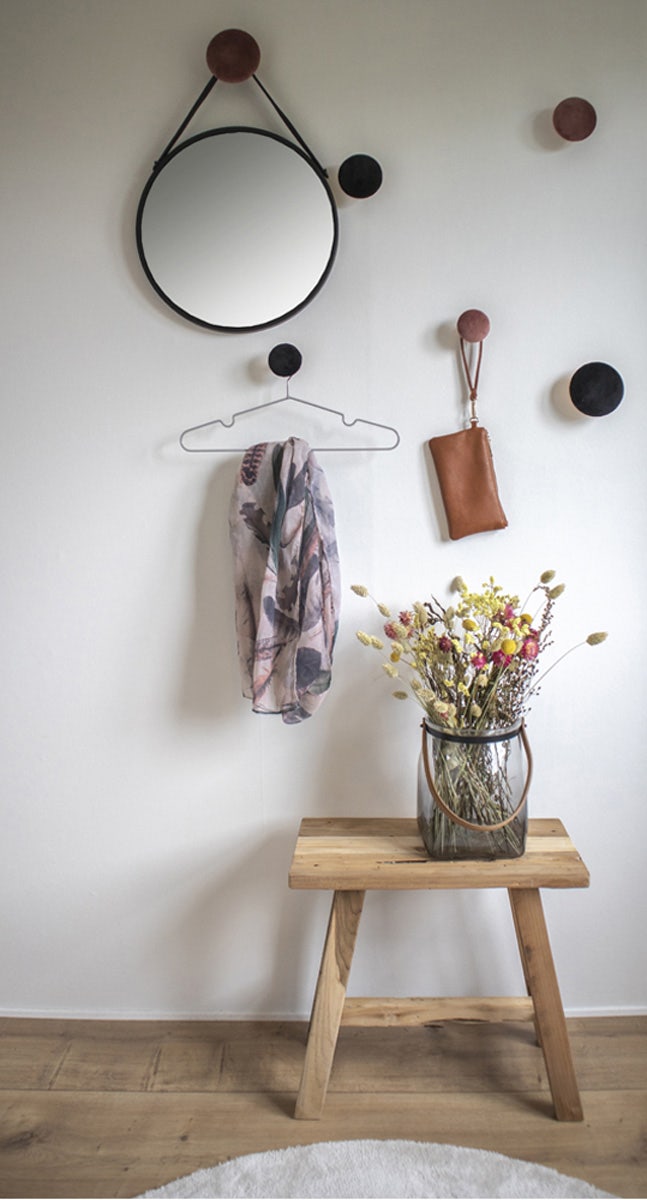 Artichok Sarah Ronde Wandspiegel Zwart - Ø 38 cm