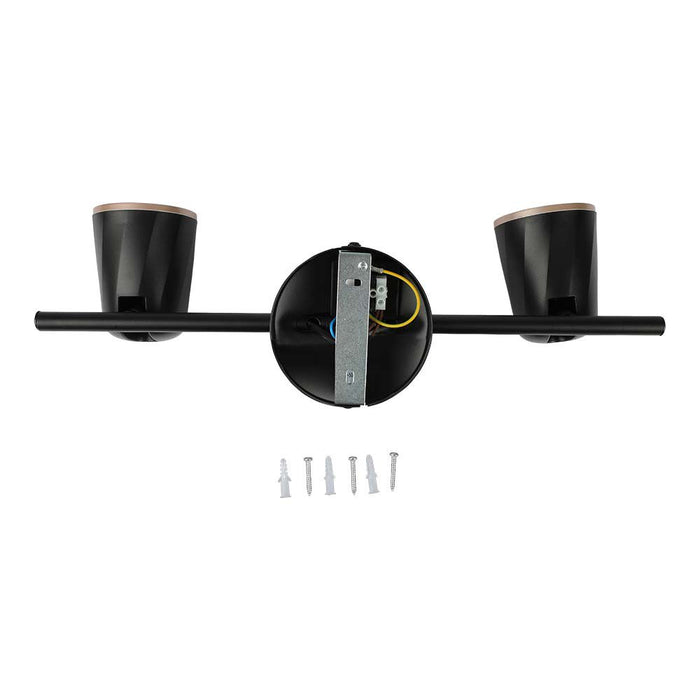 V-TAC VT-812-B-N LED wandlampen met dubbele kop - Zwart - IP20 -