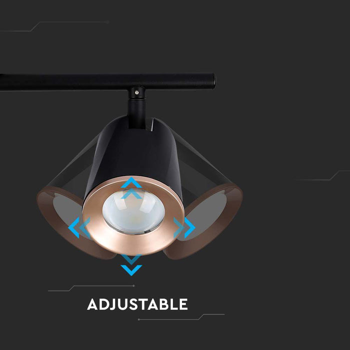 V-TAC VT-812-B-N LED wandlampen met dubbele kop - Zwart - IP20 -