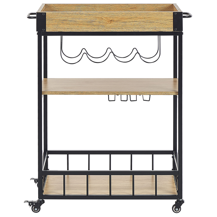 Beliani - HULLET - Keukentrolley - Lichte houtkleur - IJzer