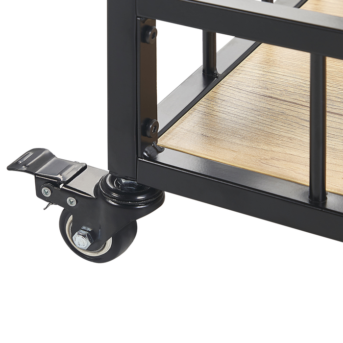 Beliani - HULLET - Keukentrolley - Lichte houtkleur - IJzer