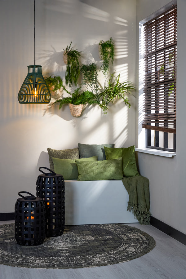 Light & Living Hanglamp Timaka - Rotan Groen - Ø37cm