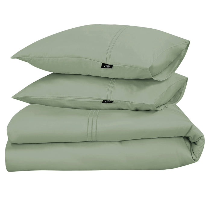 Luxe dekbedovertrek King - 300 TC topkwaliteit - 200x200|220 - groen