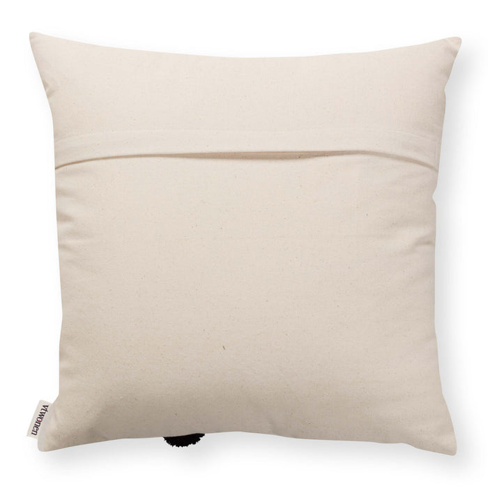 vtwonen Pompom Sierkussen L 45 x B 45 cm - Zwart