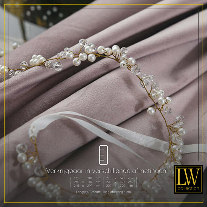 LW Collection Kant en klaar gordijnen roze 140x270cm