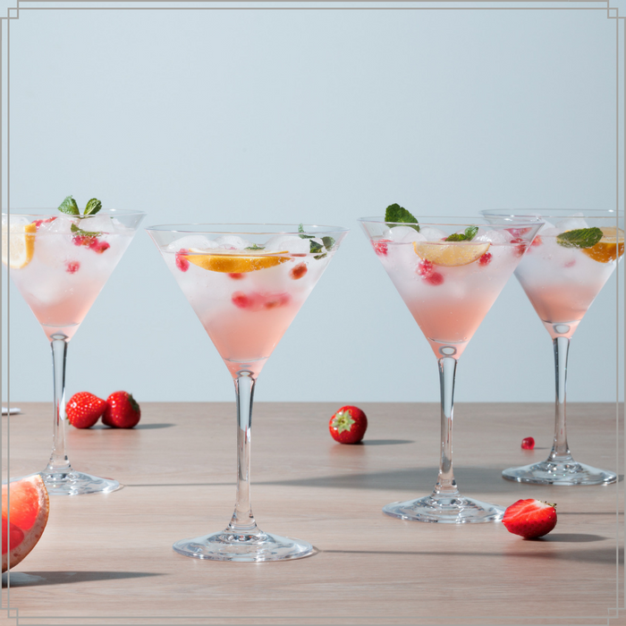 OTIX Martini Glazen Transparant 4 Stuks 300 ml Cocktail Set TINI