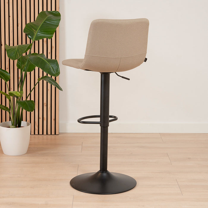 Bronx71 Scandinavische barkruk Eva draaibaar gerecyclede stof taupe