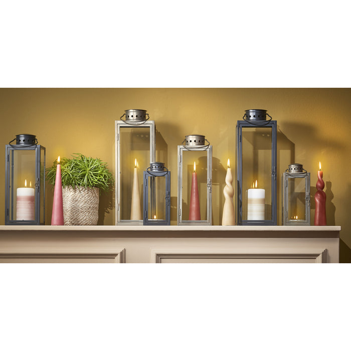 Mica Decorations Arzilla Lantaarn - L15 x B15 x H45 cm - Zwart