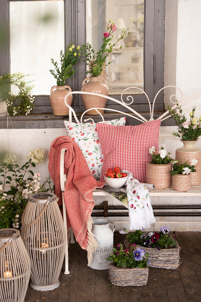 Clayre & Eef Vaas Ø 13x30 cm Roze Keramiek