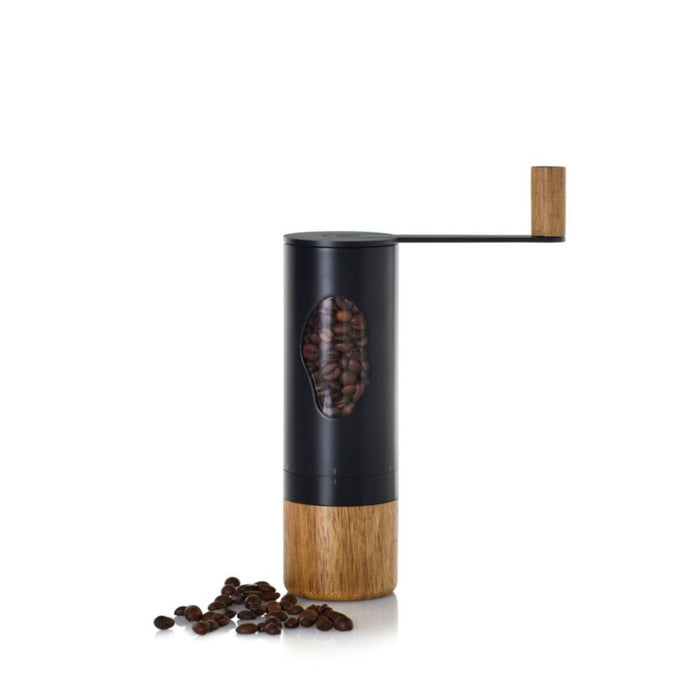 Koffiemolen Mrs. Bean, 0.62 Liter, Zwart, RVS|Acaciahout - AdHoc