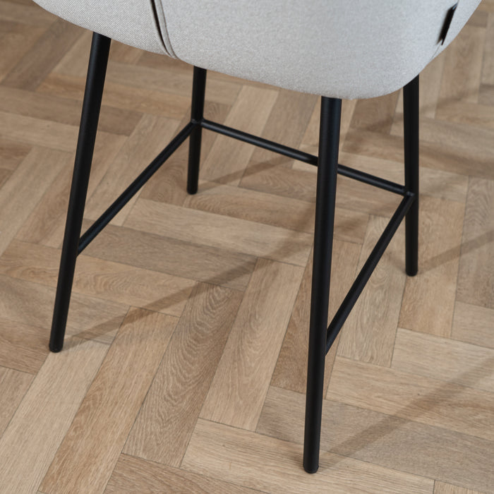 Bronx71 Scandinavische barkruk Andor gerecyclede stof grijs 65-78 cm