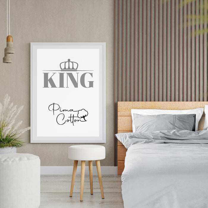 Luxe dekbedovertrek King - 300 TC topkwaliteit - 200x200|220 - l.grijs