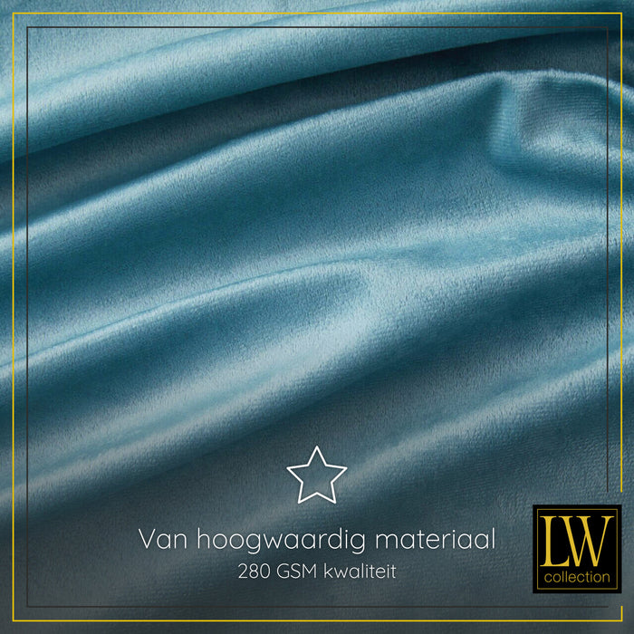 LW Collection Kant en klaar gordijnen lichtblauw 290x270cm