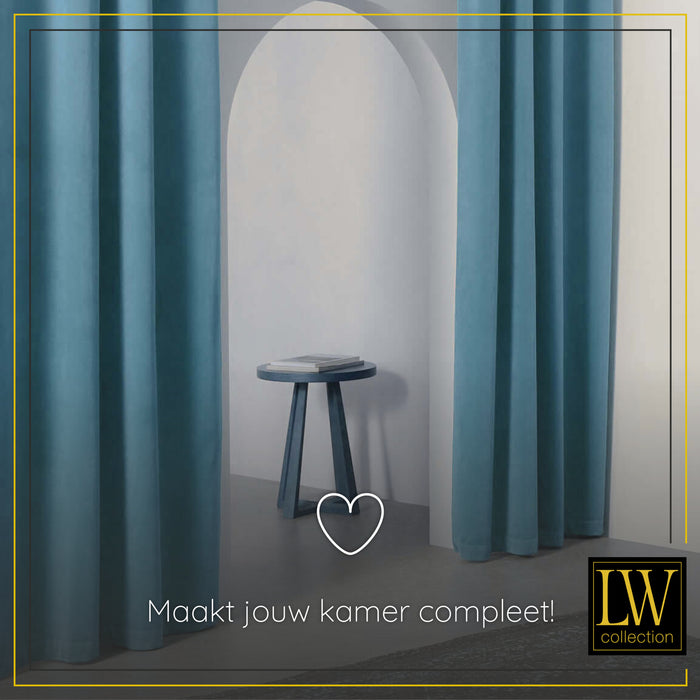 LW Collection Kant en klaar gordijnen lichtblauw 290x270cm