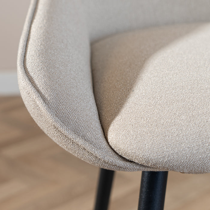 Bronx71 Scandinavische barkruk Lova gerecyclede stof taupe 68 cm