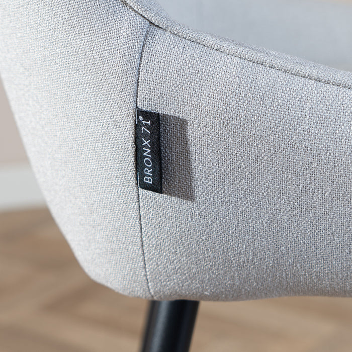 Bronx71 Scandinavische barkruk Lova gerecyclede stof grijs 68 cm