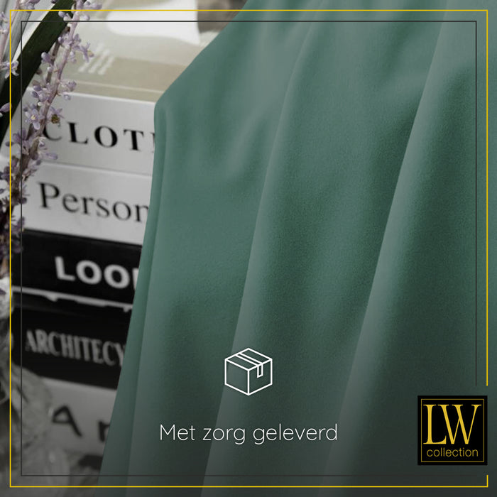 LW Collection Kant en klaar gordijnen groen 290x245cm