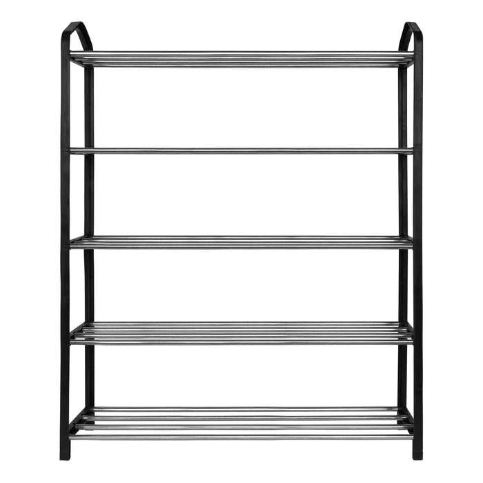 QUVIO Schoenenrek metaal met zwarte zijkant - 5 laags