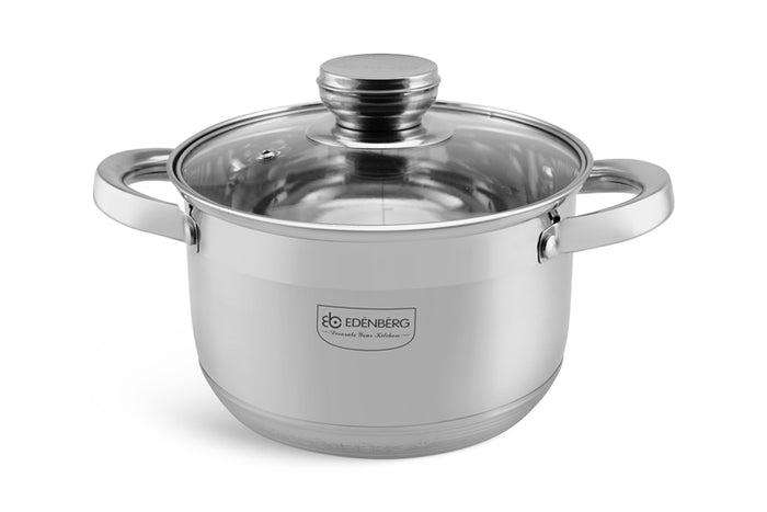 Edenberg Classic Line - Pannenset - RVS - 12 delig - Voorzien Van