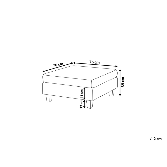 Beliani - FEVIK - Hocker - Lichtgrijs - Polyester