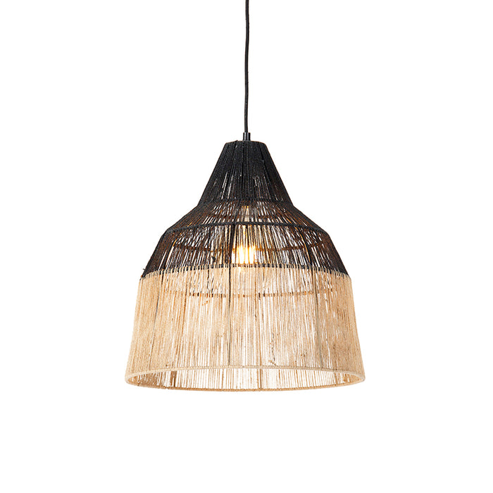 QAZQA Hanglamp jenthe - Zwart - Landelijk - D 40cm