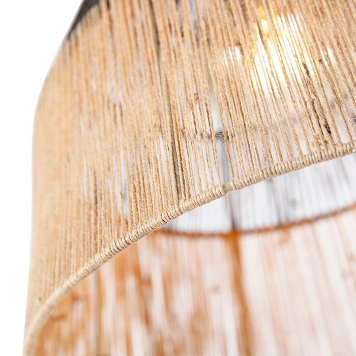 QAZQA Hanglamp jenthe - Zwart - Landelijk - D 40cm