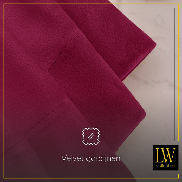LW Collection Kant en klaar gordijnen rood 140x240cm