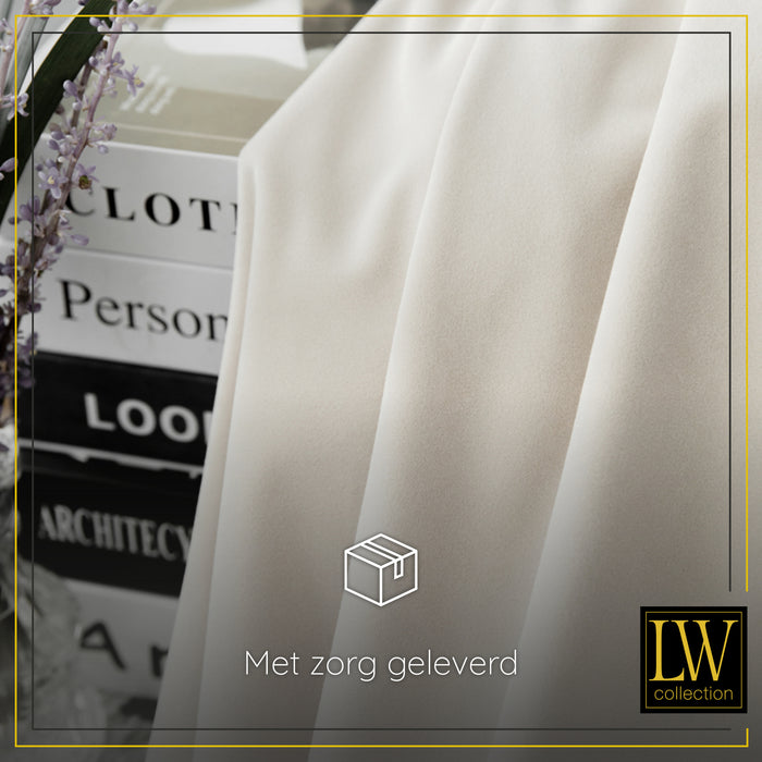 LW Collection Kant en klaar gordijnen beige 290x270cm
