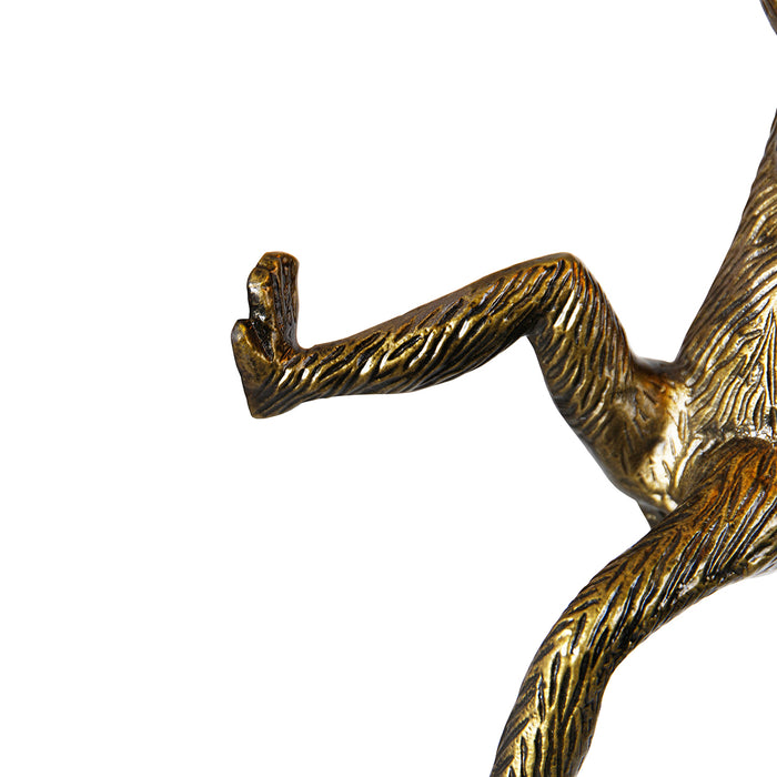 QAZQA Vintage wandlamp goud - Animal Monkey
