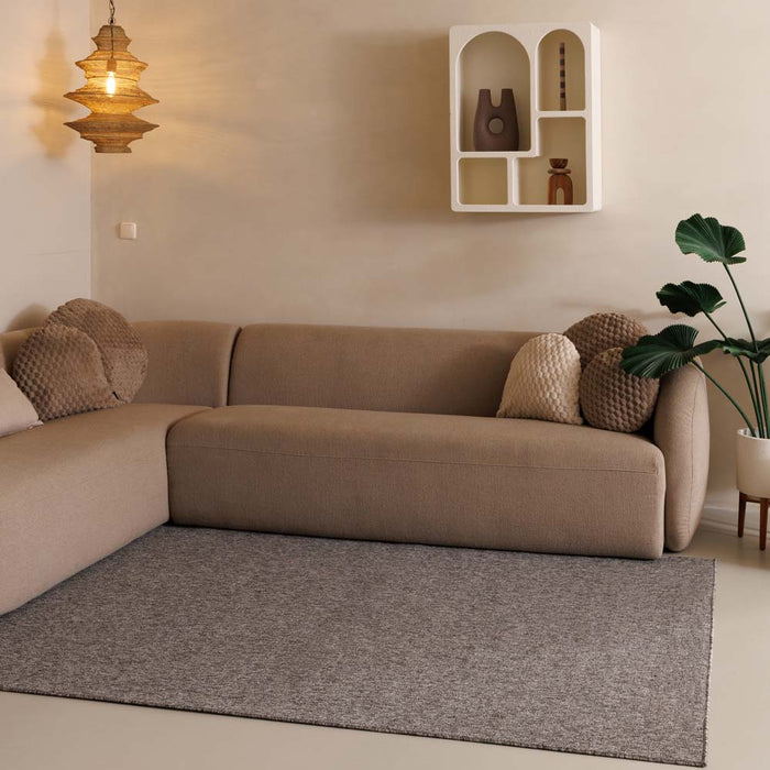 Tapeso Laagpolig vloerkleed Lush - grijs - 240x340 cm