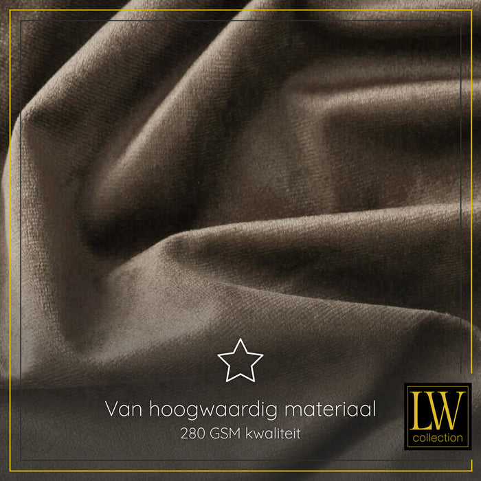 LW Collection Kant en klaar gordijnen bruin 290x270cm