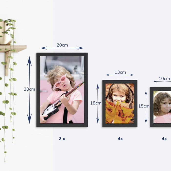 ACAZA Fotomuur Zwart - 10 st.