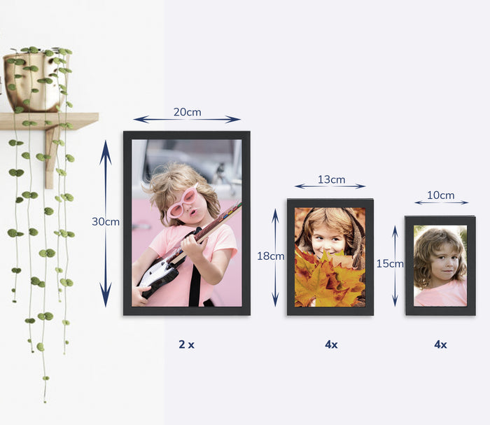 ACAZA Fotomuur Zwart - 10 st.