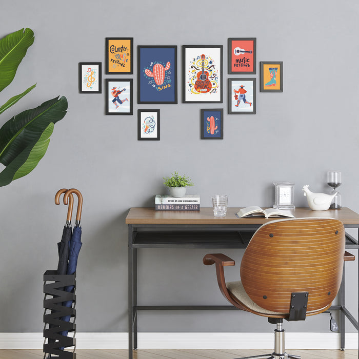 ACAZA Fotomuur Zwart - 10 st.