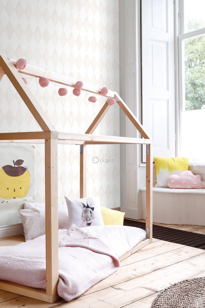 Origin Wallcoverings behang wieberruit-motief licht crème beige en mat