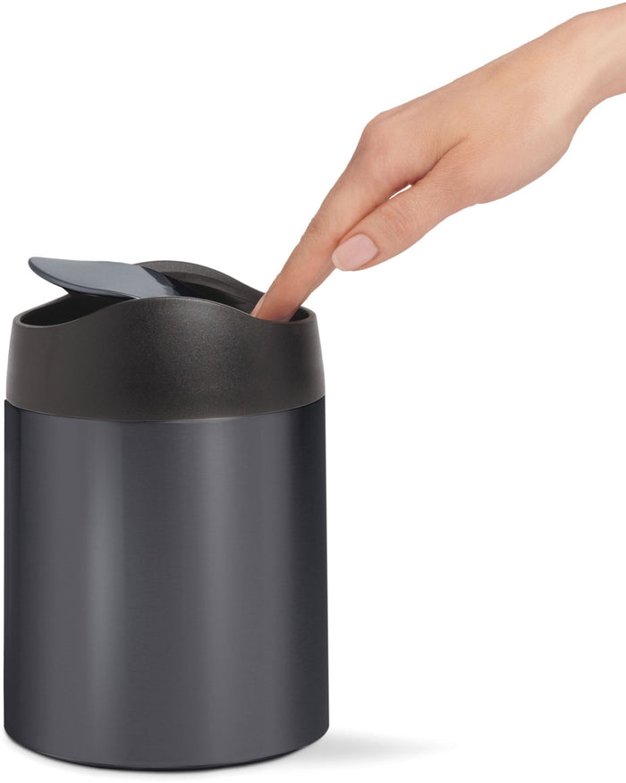 Simplehuman - Mini Can Afvalemmer, 1.5 L, Zwart - Simplehuman