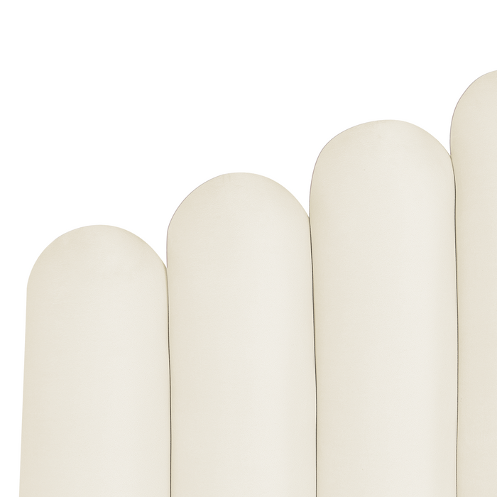 Beliani-VINCENNES-Bed met opbergruimte-Wit-140 x 200 cm-Fluweel