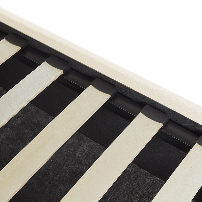 Beliani-VINCENNES-Bed met opbergruimte-Wit-140 x 200 cm-Fluweel