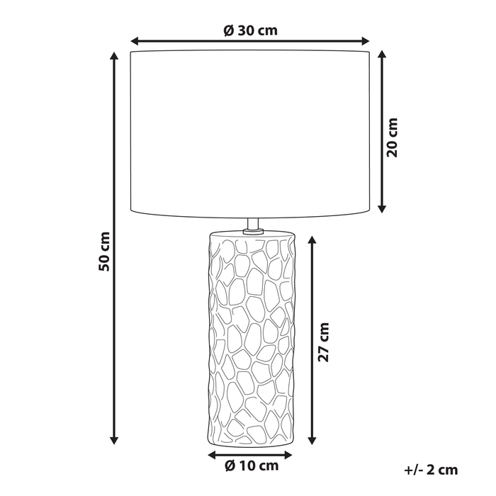 Beliani - SANKURU - Tafellamp - Beige - Keramiek